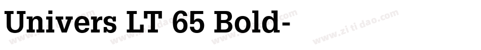 Univers LT 65 Bold字体转换